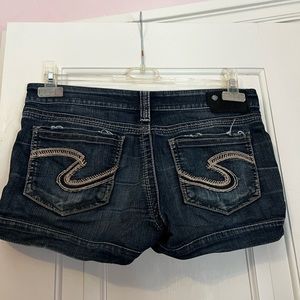 Silver Jean Shorts